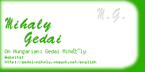 mihaly gedai business card